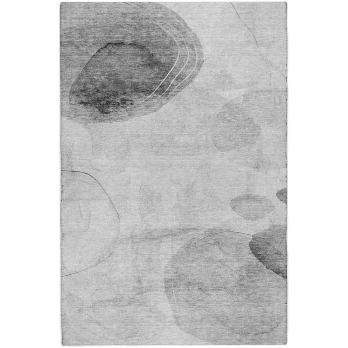 8' X 10' Gray And Silver Abstract Shag Washable Area Rug With UV Protection - HomeRoots - Flyclothing LLC
