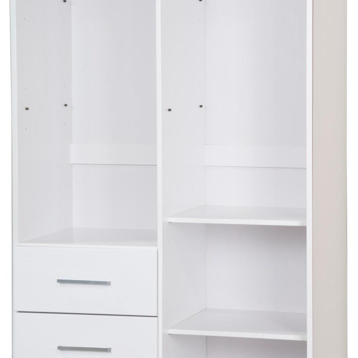 72" White Solid Wood Two Door Three Drawer Combo Dresser - HomeRoots - Flyclothing LLC