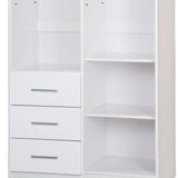 72" White Solid Wood Two Door Three Drawer Combo Dresser - HomeRoots - Flyclothing LLC