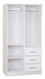 72" White Solid Wood Two Door Three Drawer Combo Dresser - HomeRoots - Flyclothing LLC