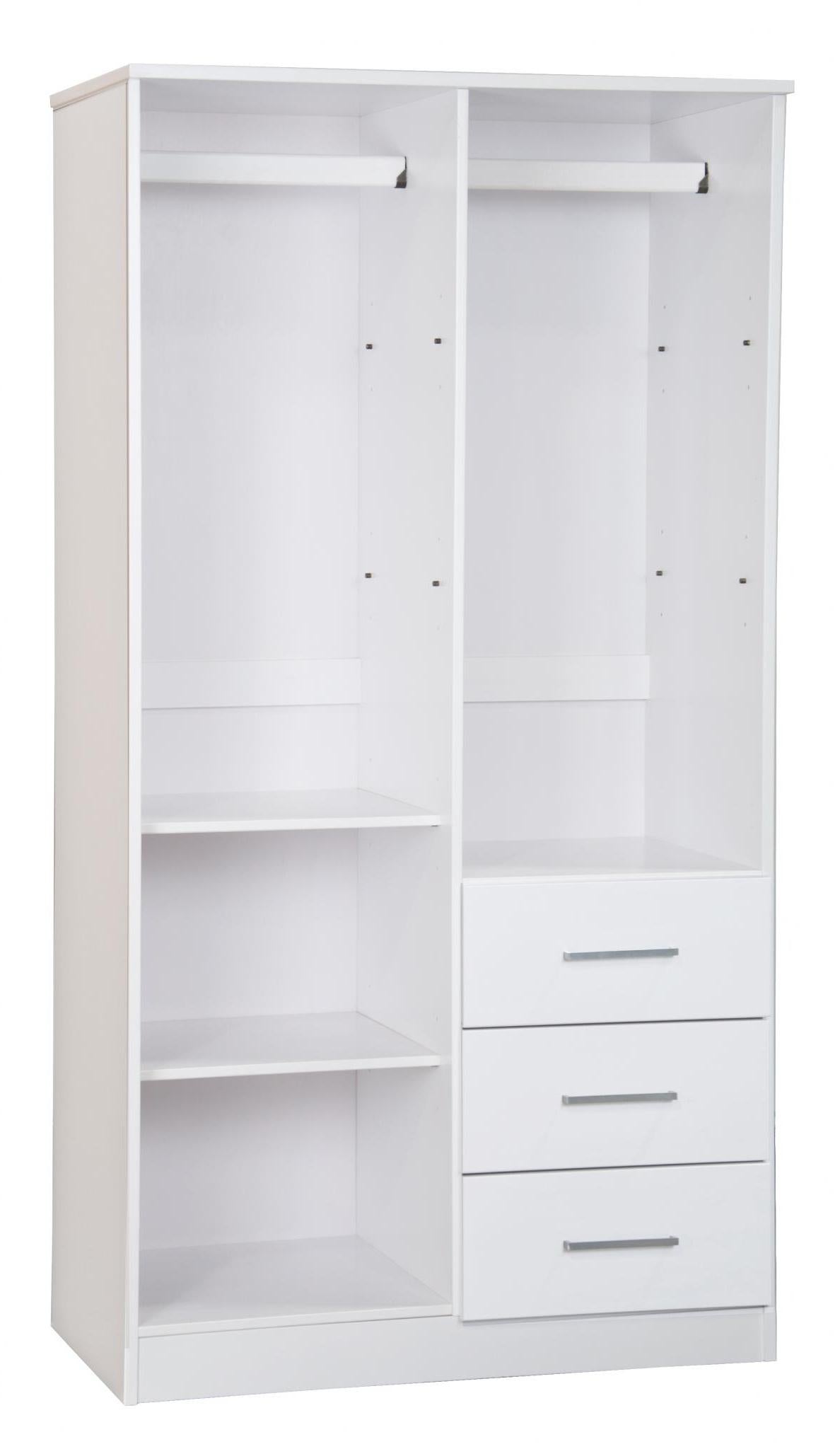 72" White Solid Wood Two Door Three Drawer Combo Dresser - HomeRoots - Flyclothing LLC
