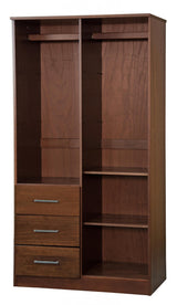 72" Coffee Solid Wood Two Door Three Drawer Combo Dresser - HomeRoots - Flyclothing LLC