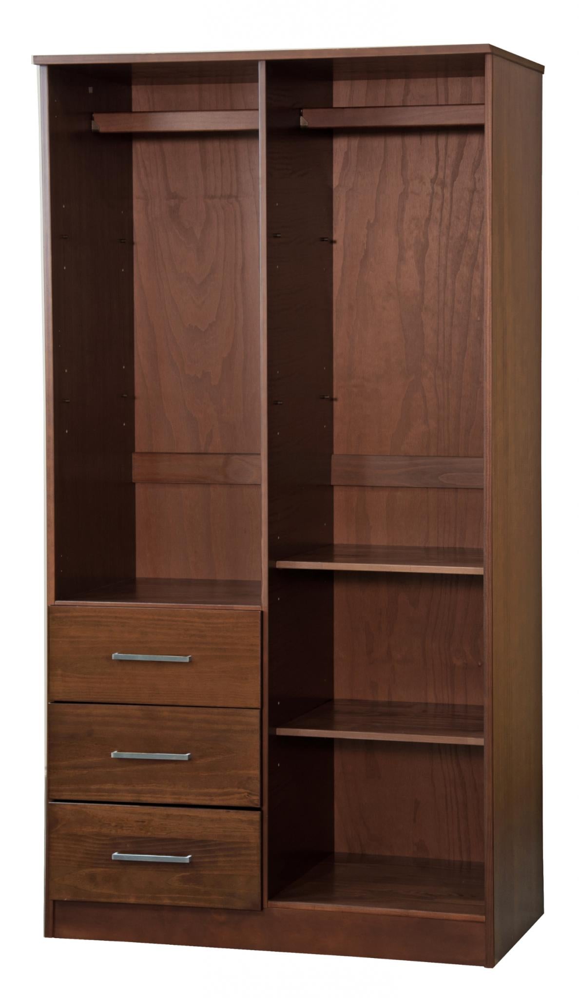 72" Coffee Solid Wood Two Door Three Drawer Combo Dresser - HomeRoots - Flyclothing LLC