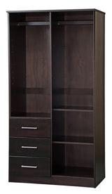 72" Dark Brown Solid Wood Two Door Three Drawer Combo Dresser - HomeRoots - Flyclothing LLC