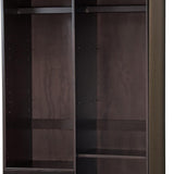 72" Dark Brown Solid Wood Two Door Three Drawer Combo Dresser - HomeRoots - Flyclothing LLC