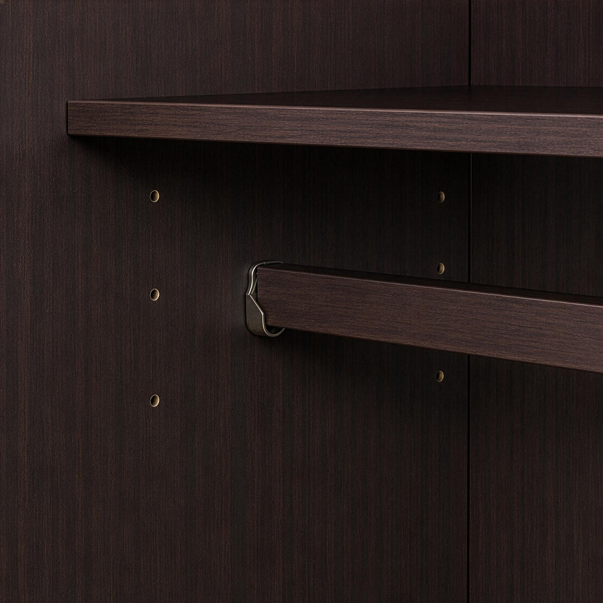 72" Dark Brown Solid Wood Two Door Three Drawer Combo Dresser - HomeRoots - Flyclothing LLC