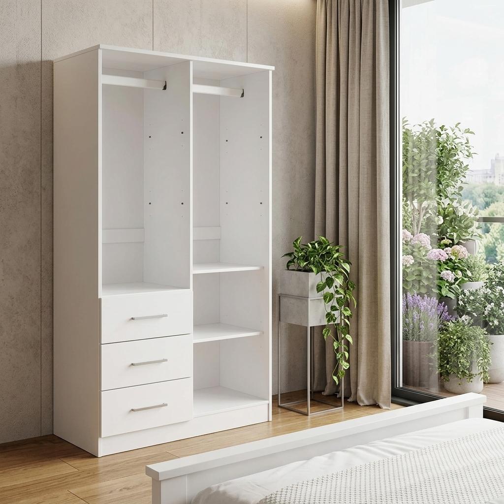 72" White Solid Wood Mirrored Two Door Three Drawer Combo Dresser - HomeRoots - Flyclothing LLC