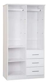 72" White Solid Wood Mirrored Two Door Three Drawer Combo Dresser - HomeRoots - Flyclothing LLC