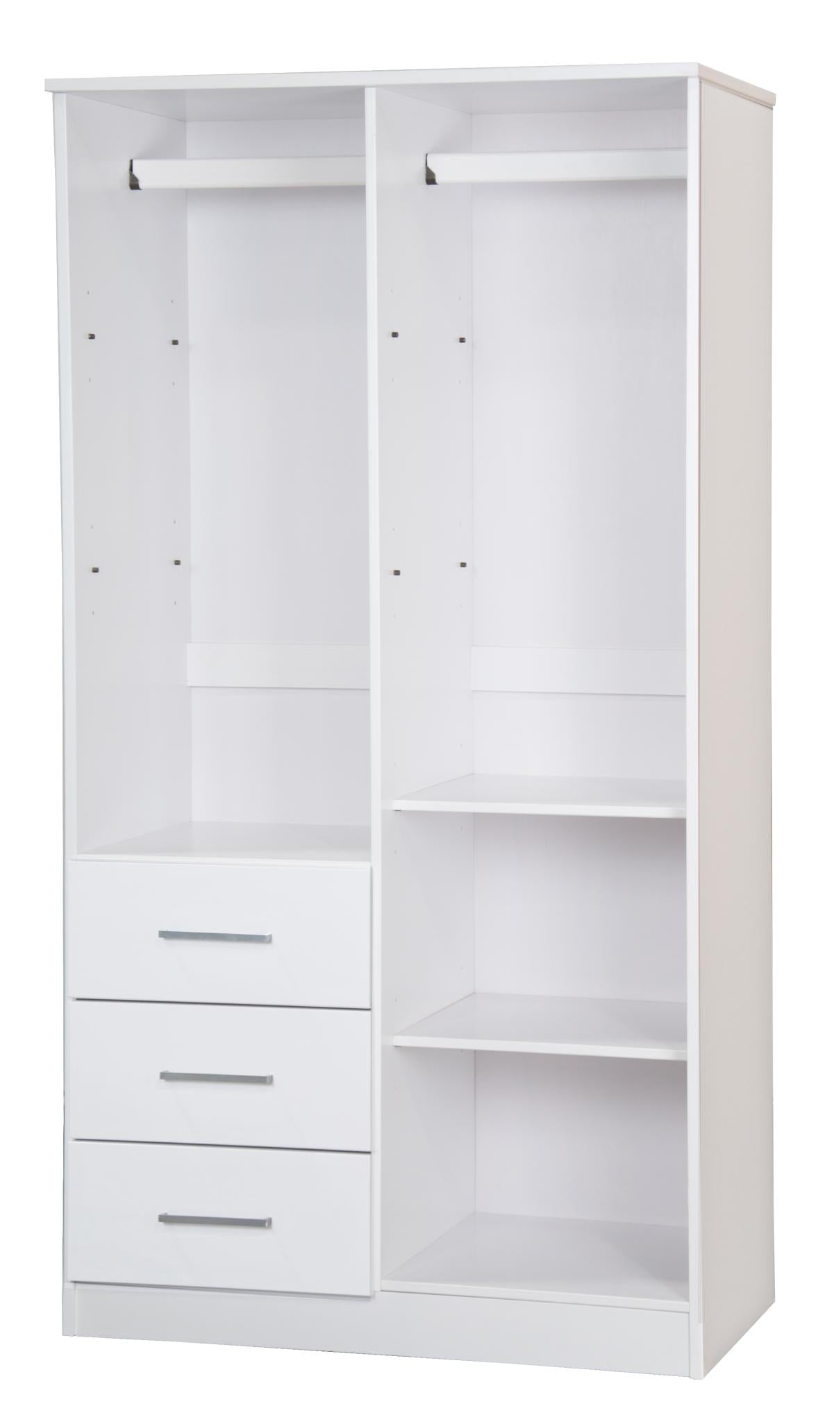72" White Solid Wood Mirrored Two Door Three Drawer Combo Dresser - HomeRoots - Flyclothing LLC
