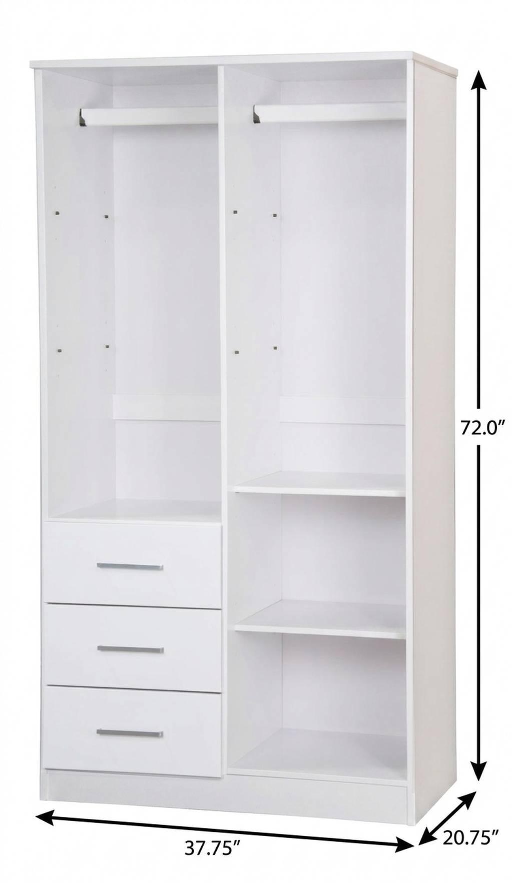 72" White Solid Wood Mirrored Two Door Three Drawer Combo Dresser - HomeRoots - Flyclothing LLC