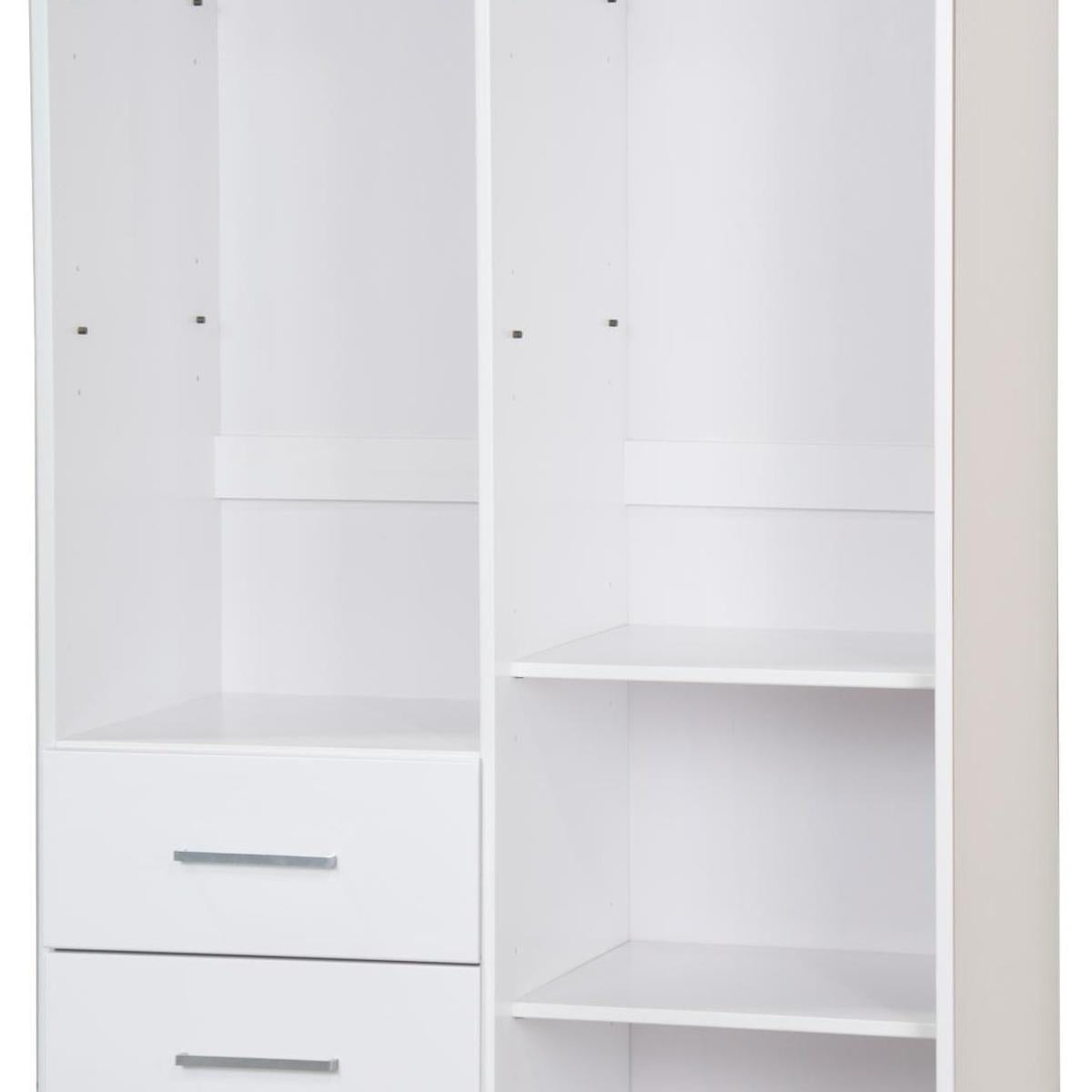 72" White Solid Wood Mirrored Two Door Three Drawer Combo Dresser - HomeRoots - Flyclothing LLC