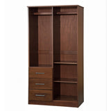 72" Coffee Solid Wood Mirrored Two Door Three Drawer Combo Dresser - HomeRoots - Flyclothing LLC