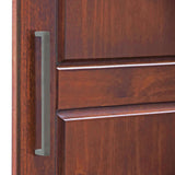 72" Coffee Solid Wood Mirrored Three Door Three Drawer Combo Dresser - HomeRoots - Flyclothing LLC