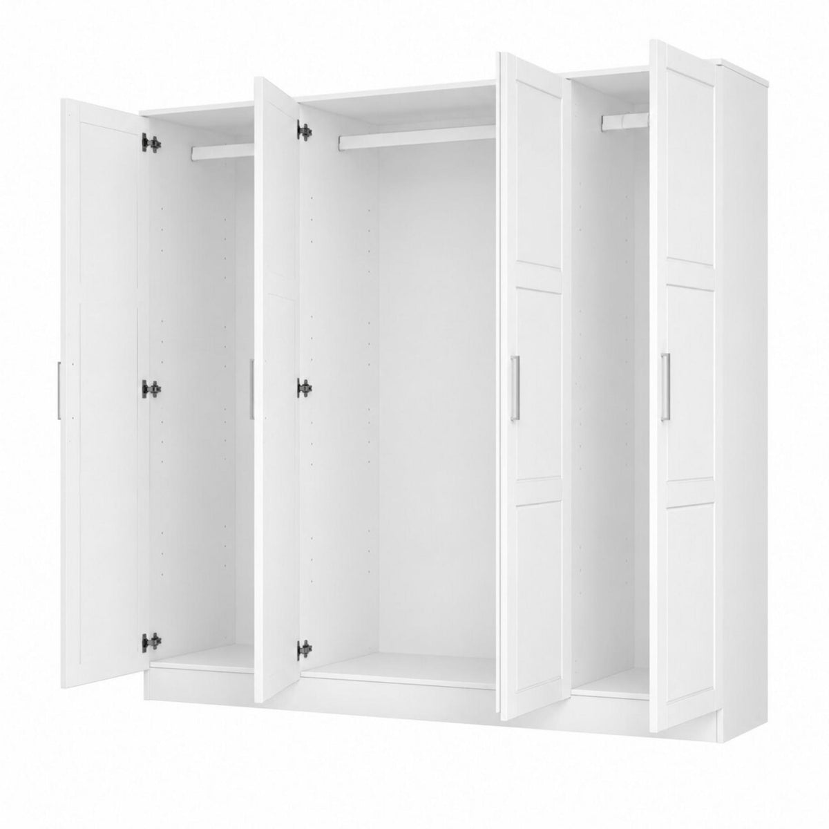 72" White Solid Wood Four Door Combo Dresser - HomeRoots - Flyclothing LLC