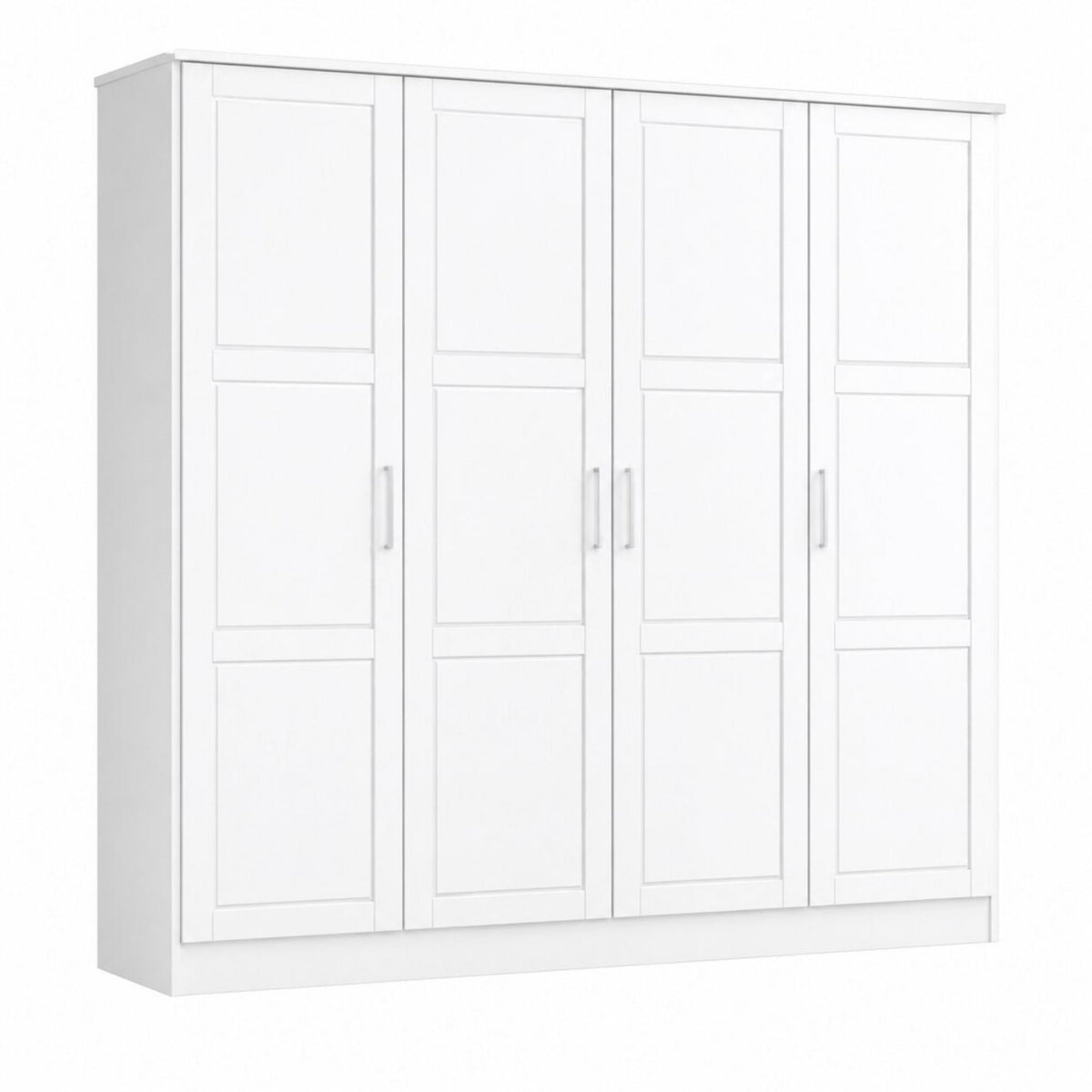 72" White Solid Wood Four Door Combo Dresser - HomeRoots - Flyclothing LLC