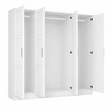 72" White Solid Wood Four Door Combo Dresser - HomeRoots - Flyclothing LLC