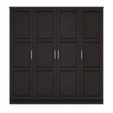 72" Dark Brown Solid Wood Four Door Combo Dresser - HomeRoots - Flyclothing LLC