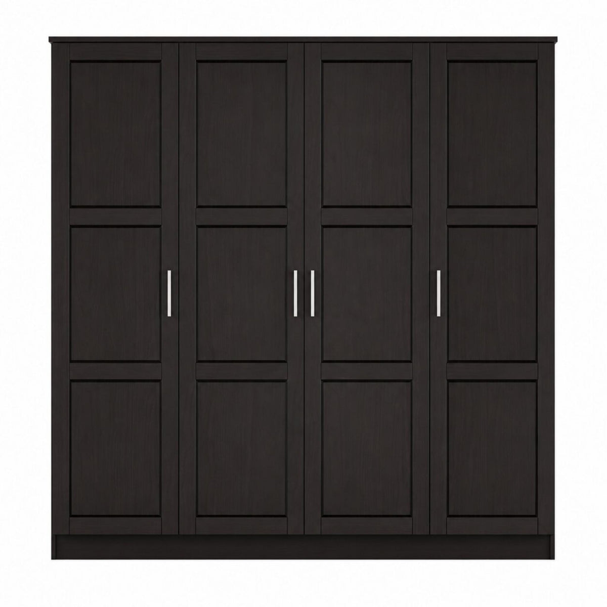 72" Dark Brown Solid Wood Four Door Combo Dresser - HomeRoots - Flyclothing LLC