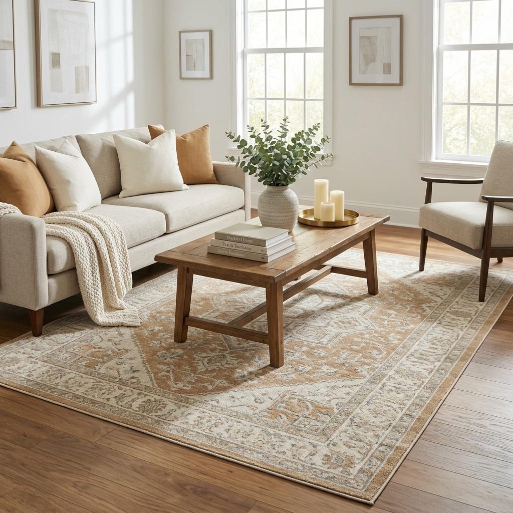5' X 8' Beige And Ivory Abstract Shag Washable Area Rug With UV Protection - HomeRoots - Flyclothing LLC