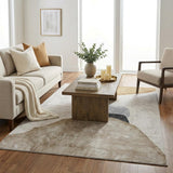 5' X 8' Brown And Gray Abstract Shag Washable Area Rug With UV Protection - HomeRoots - Flyclothing LLC