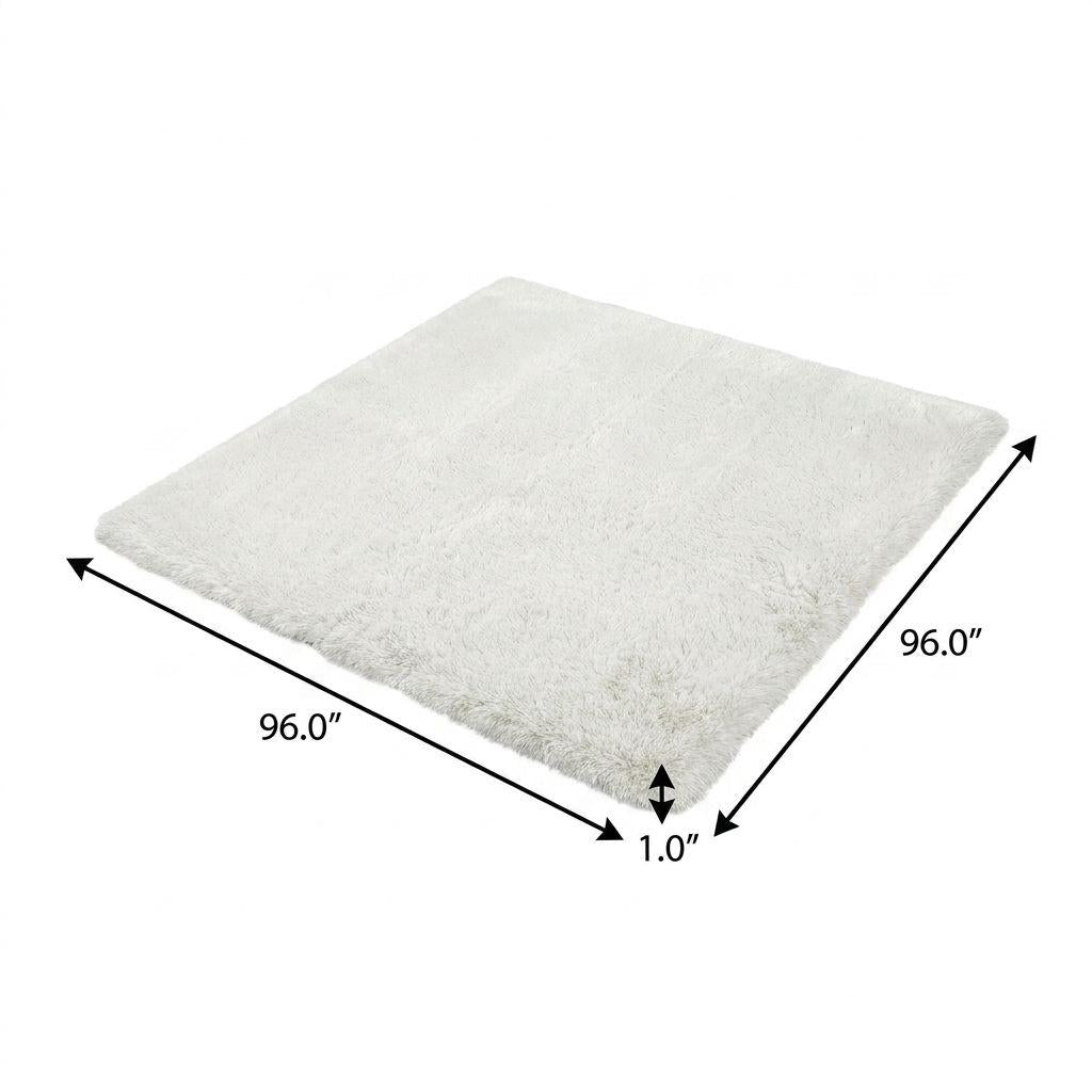 8' Brown And Gray Abstract Shag Washable Round Rug With UV Protection - HomeRoots - Flyclothing LLC