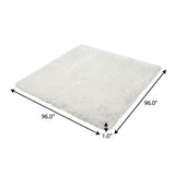 8' Brown And Gray Abstract Shag Washable Round Rug With UV Protection - HomeRoots - Flyclothing LLC