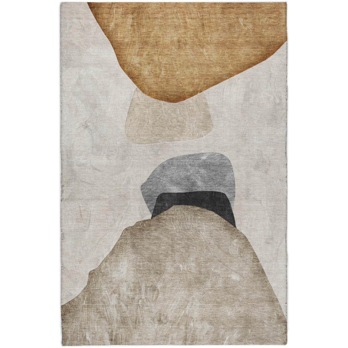 8' X 10' Brown And Gray Abstract Shag Washable Area Rug With UV Protection - HomeRoots - Flyclothing LLC