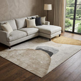 9' X 12' Brown And Gray Abstract Shag Washable Area Rug With UV Protection - HomeRoots - Flyclothing LLC