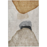 9' X 12' Brown And Gray Abstract Shag Washable Area Rug With UV Protection - HomeRoots - Flyclothing LLC