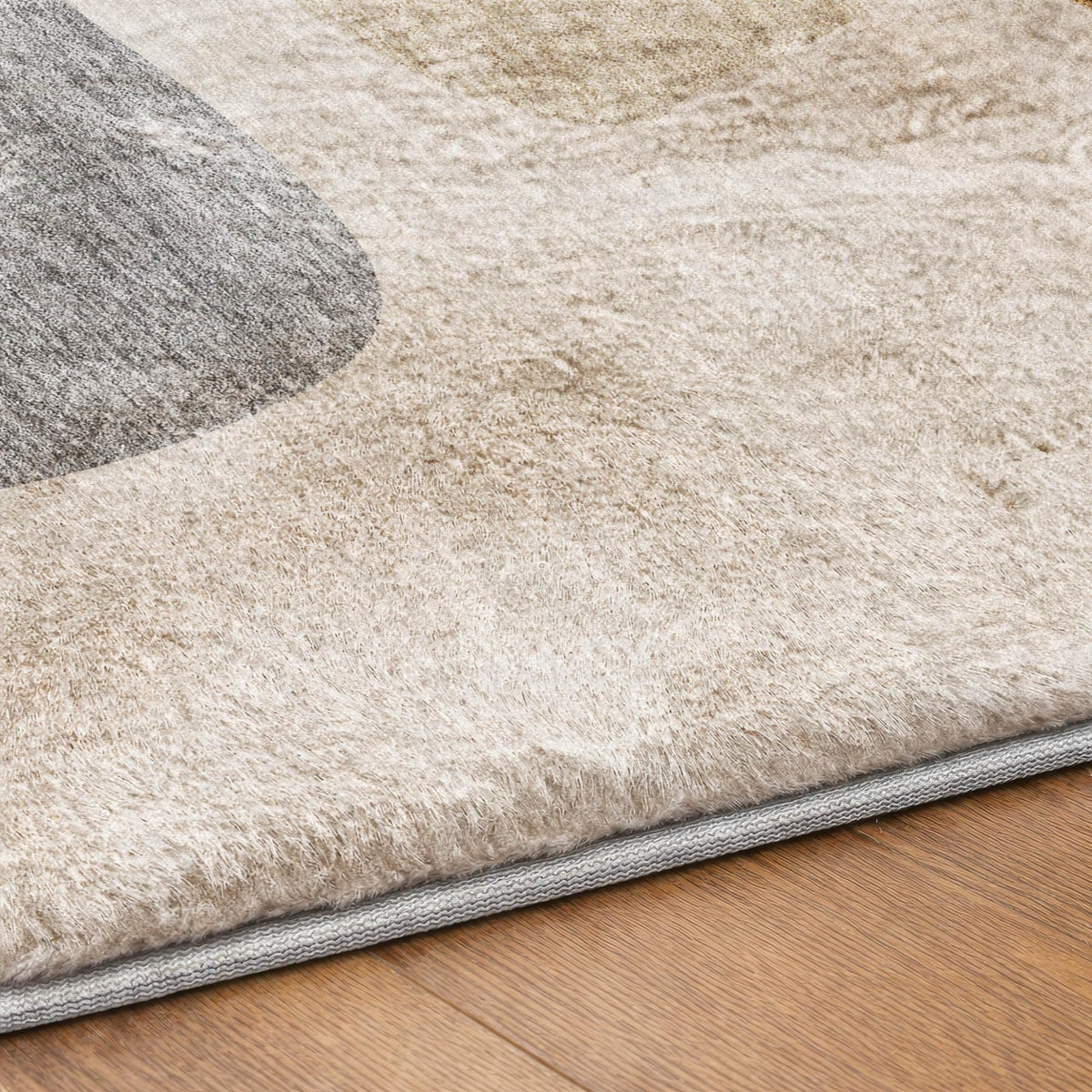 10' X 14' Brown And Gray Abstract Shag Washable Area Rug With UV Protection - HomeRoots - Flyclothing LLC