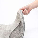 8' Gray And Silver Abstract Shag Washable Round Rug With UV Protection - HomeRoots - Flyclothing LLC