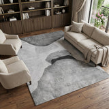 8' X 10' Gray And Silver Abstract Shag Washable Area Rug With UV Protection - HomeRoots - Flyclothing LLC