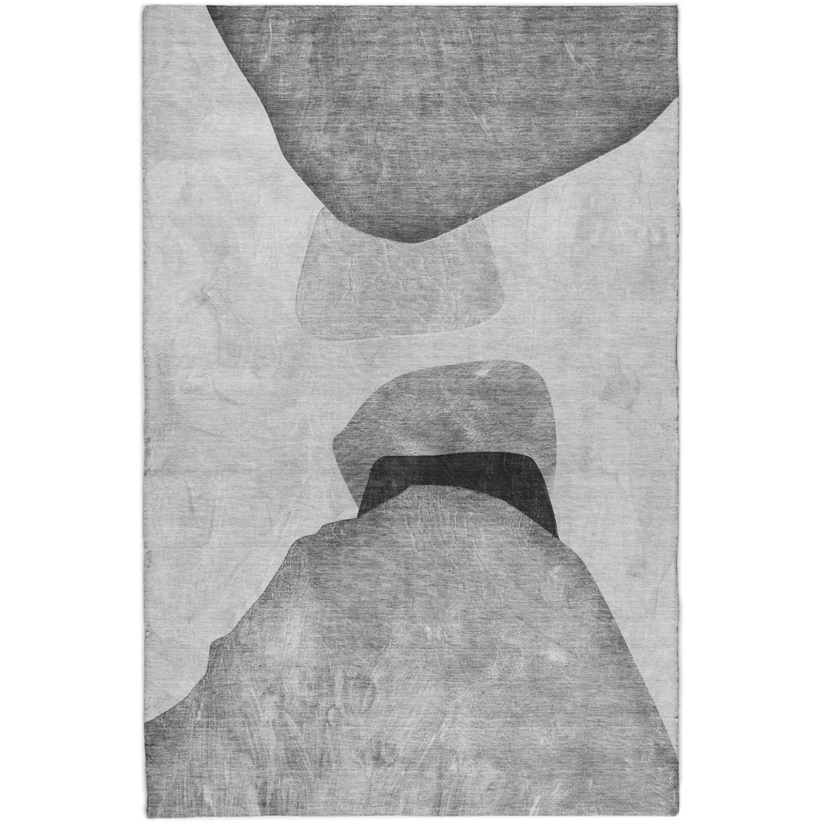 9' X 12' Gray And Silver Abstract Shag Washable Area Rug With UV Protection - HomeRoots - Flyclothing LLC