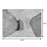 10' X 14' Gray And Silver Abstract Shag Washable Area Rug With UV Protection - HomeRoots - Flyclothing LLC