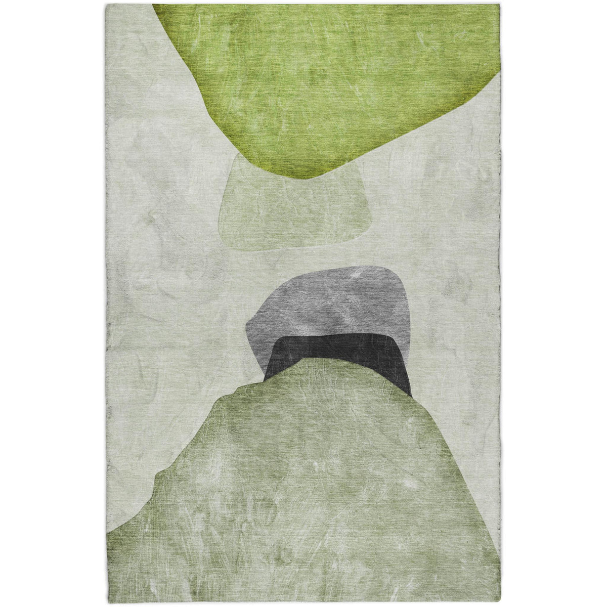 10' X 14' Green And Fern Green Abstract Shag Washable Area Rug With UV Protection - HomeRoots - Flyclothing LLC