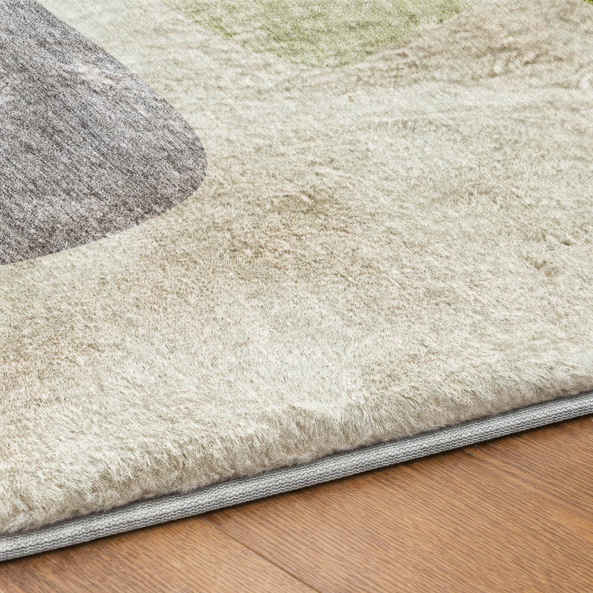 10' X 14' Green And Fern Green Abstract Shag Washable Area Rug With UV Protection - HomeRoots - Flyclothing LLC