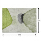 10' X 14' Green And Fern Green Abstract Shag Washable Area Rug With UV Protection - HomeRoots - Flyclothing LLC