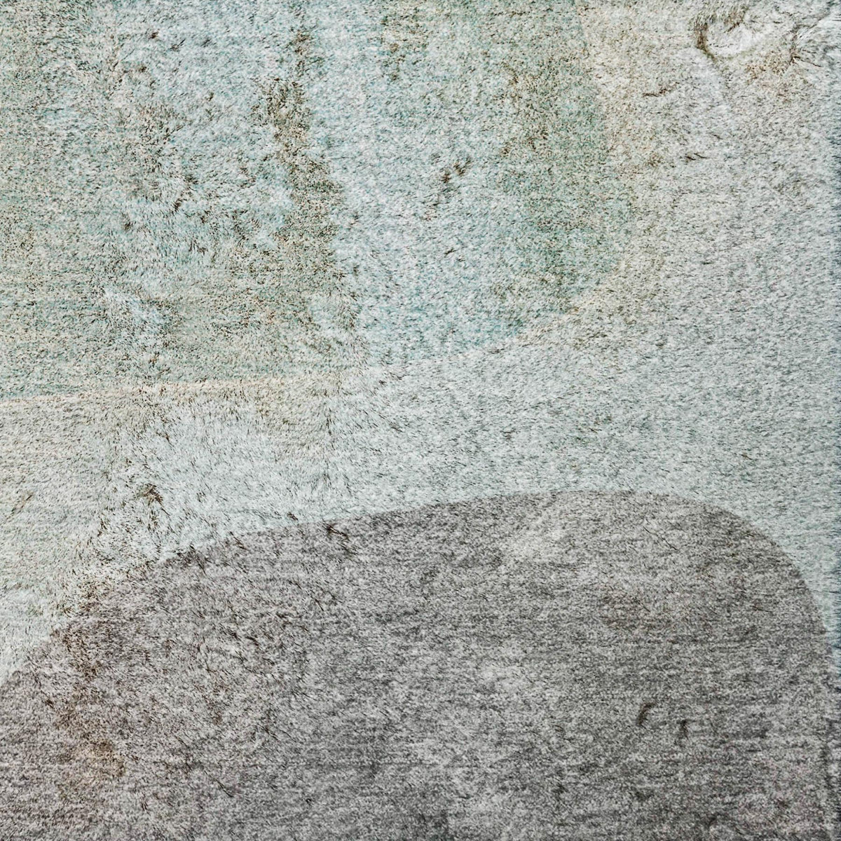 9' X 12' Teal And Gray Abstract Shag Washable Area Rug With UV Protection - HomeRoots - Flyclothing LLC