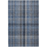 5' X 8' Blue And Denim Blue Plaid Shag Washable Area Rug With UV Protection - HomeRoots - Flyclothing LLC