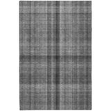 3' X 5' Gray And Silver Plaid Shag Washable Area Rug With UV Protection - HomeRoots - Flyclothing LLC