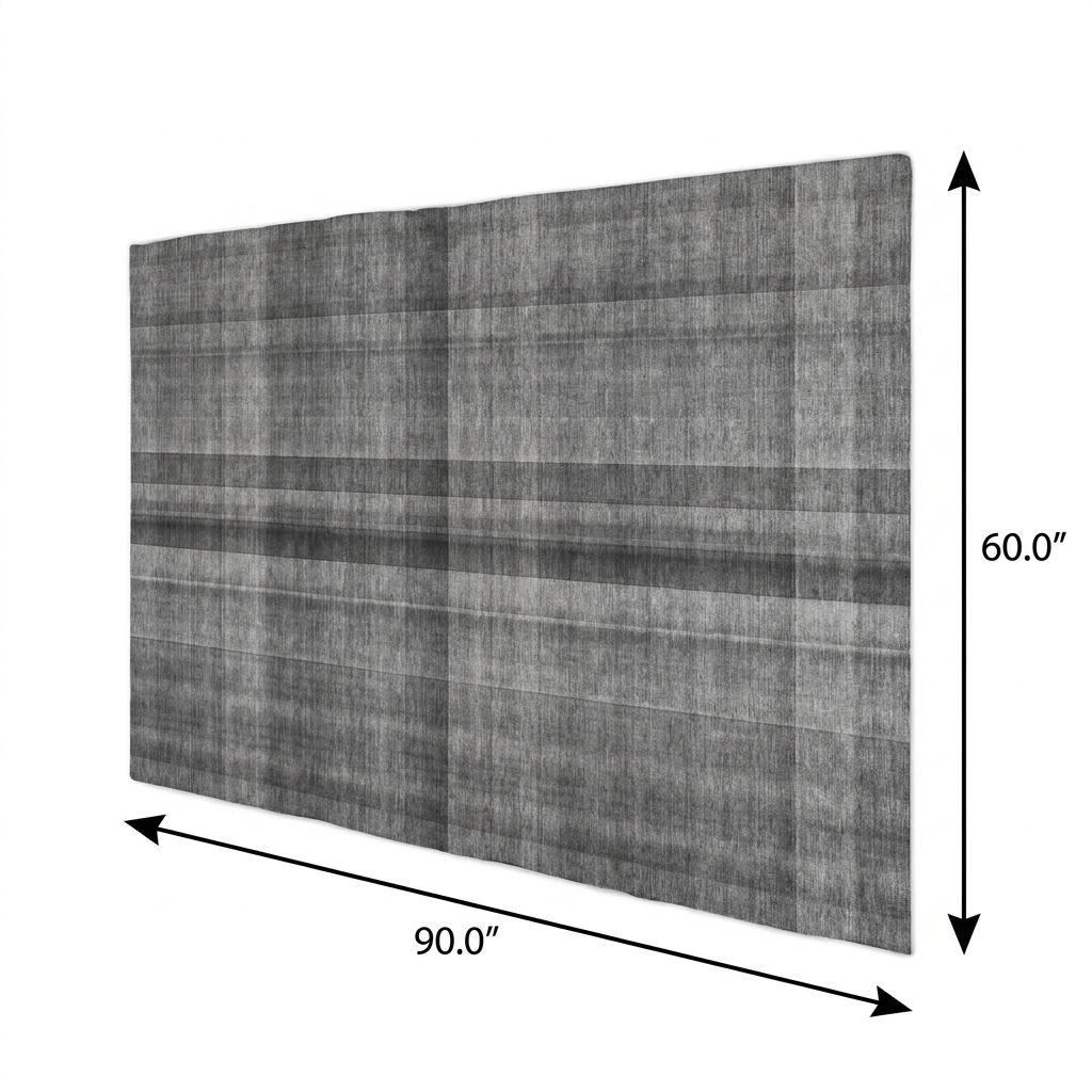 5' X 8' Gray And Silver Plaid Shag Washable Area Rug With UV Protection - HomeRoots - Flyclothing LLC