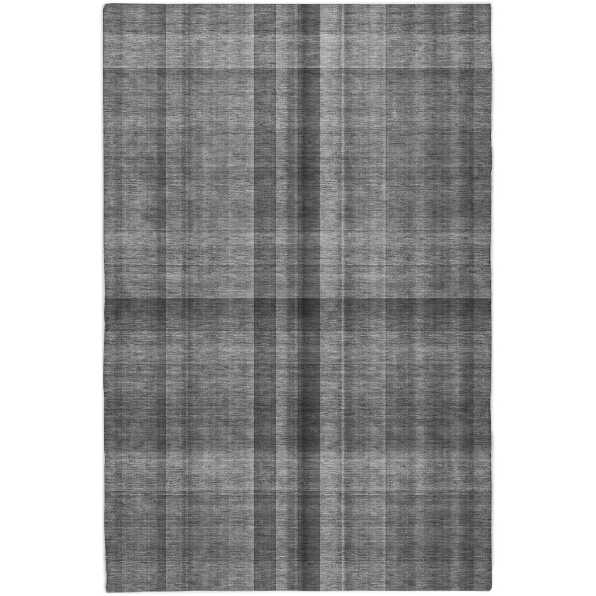 10' X 14' Gray And Silver Plaid Shag Washable Area Rug With UV Protection - HomeRoots - Flyclothing LLC