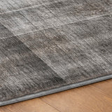 10' X 14' Gray And Silver Plaid Shag Washable Area Rug With UV Protection - HomeRoots - Flyclothing LLC