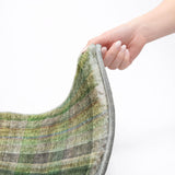 10' X 14' Green And Gray Plaid Shag Washable Area Rug With UV Protection - HomeRoots - Flyclothing LLC