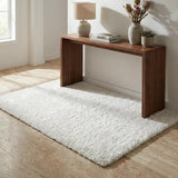 3' X 5' Black And Ivory Geometric Shag Washable Area Rug With UV Protection - HomeRoots - Flyclothing LLC