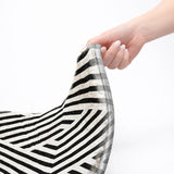 5' X 8' Black And Ivory Geometric Shag Washable Area Rug With UV Protection - HomeRoots - Flyclothing LLC
