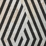 8' X 10' Black And Ivory Geometric Shag Washable Area Rug With UV Protection - HomeRoots - Flyclothing LLC