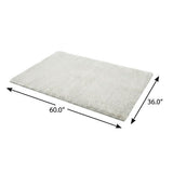 3' X 5' Brown And Ivory Geometric Shag Washable Area Rug With UV Protection - HomeRoots - Flyclothing LLC