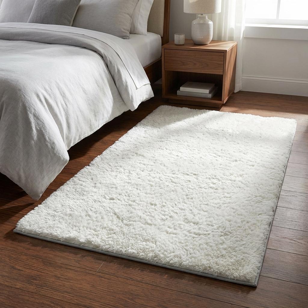 3' X 5' Gold And Ivory Geometric Shag Washable Area Rug With UV Protection - HomeRoots - Flyclothing LLC