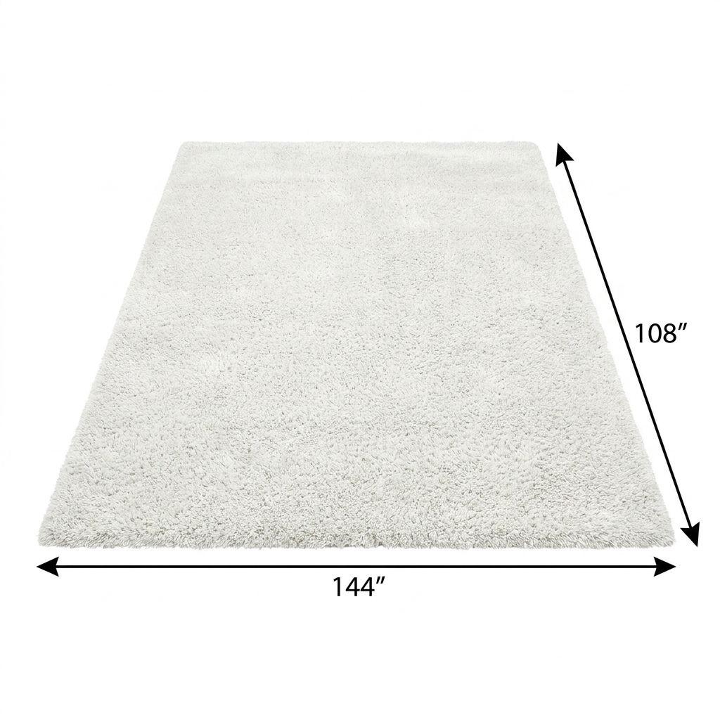 9' X 12' Gold And Ivory Geometric Shag Washable Area Rug With UV Protection - HomeRoots - Flyclothing LLC